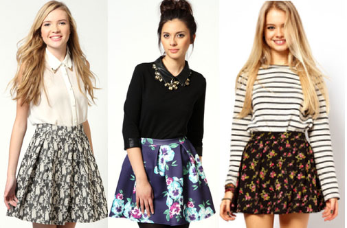 Night to Class Out: Floral Skater Skirt images Night to Class Out: Floral Skater Skirt pictures