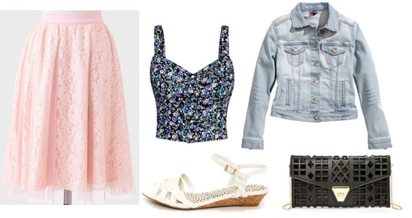 Springtime floral look