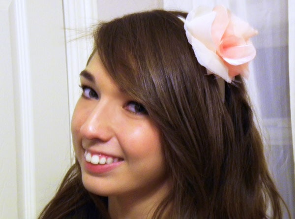 DIY floral headband: Finished product