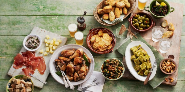Food on little plates