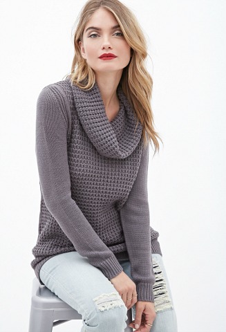 Forever 21 cowl neck sweater