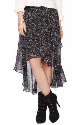 Forever 21 floral high-low skirt