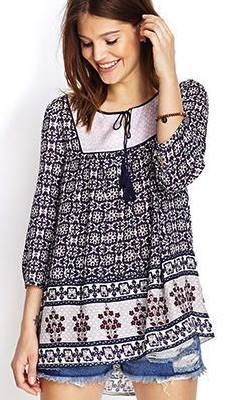 Forever21 folk blouse