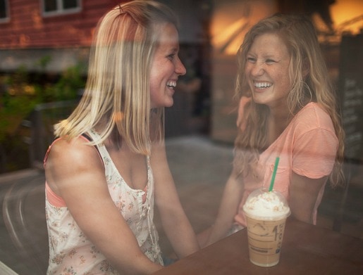 Friends at coffee shop