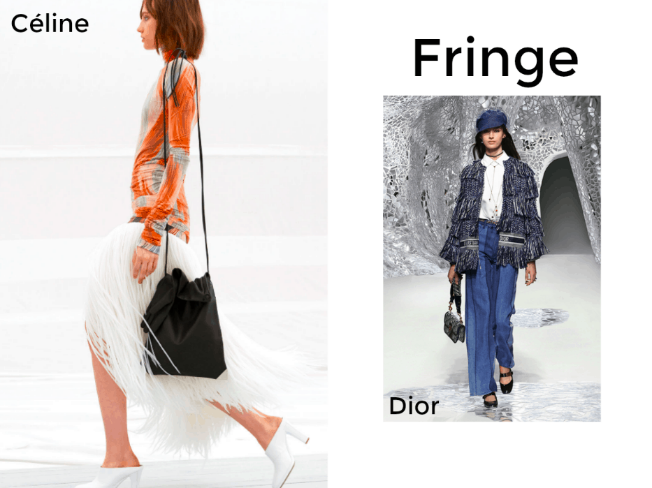 Céline and Dior Fringe Outfits