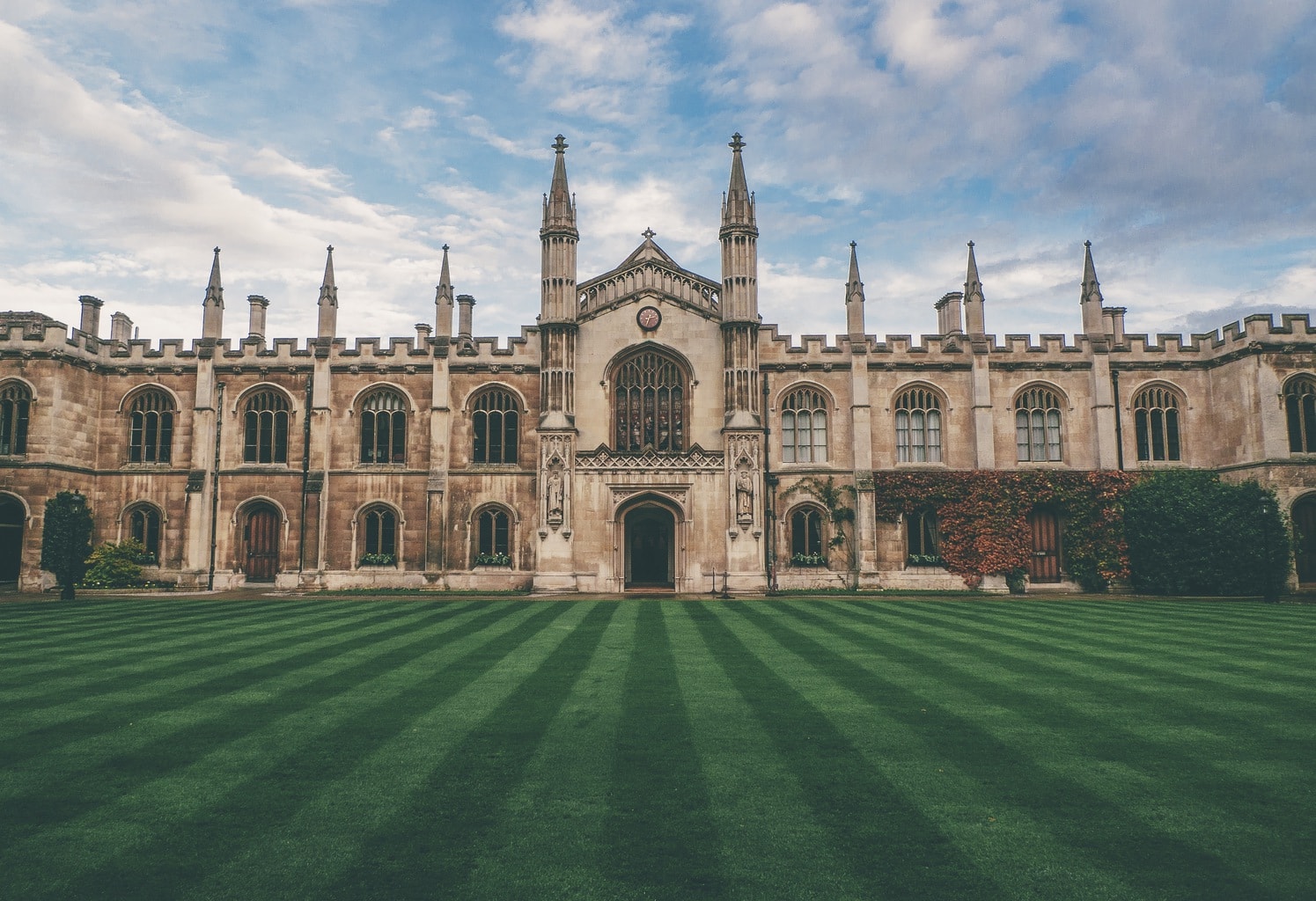 front view of a beautiful college campus