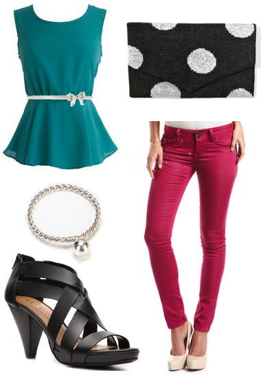 fuchsia-teal outfit 3