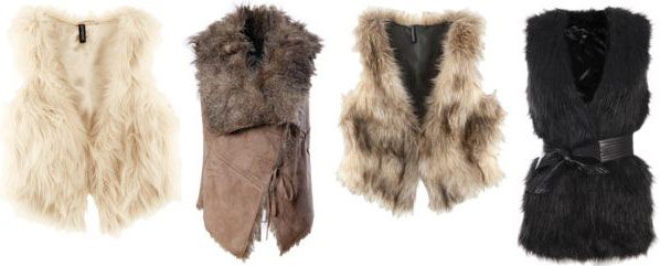 Faux fur vests