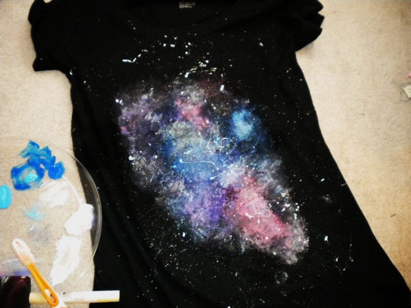 DIY galaxy print tee: Final step