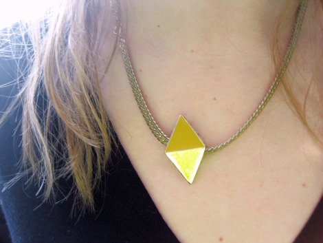 Geometric necklace college jewelry trend