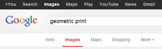 Geometric print search on google