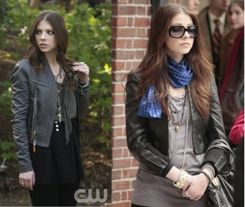 Georgina Sparks from Gossip Girl loves leather jackets