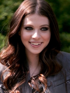 Michelle Trachtenberg has vampy makeup on as her character Georgina Sparks
