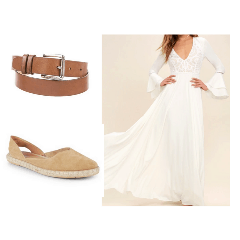 lowy white or cream dress