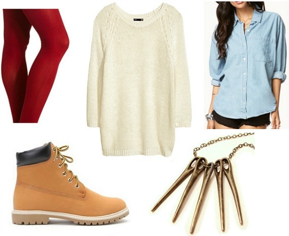 Girl at a sewing machine look 3