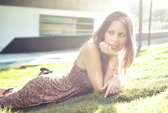 Girl in summer heat