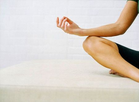 Girl meditating