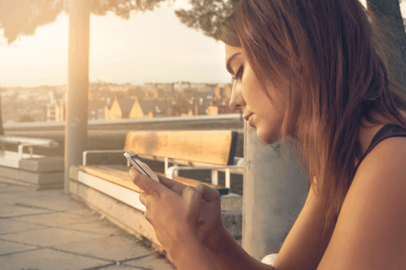 Girl on her phone