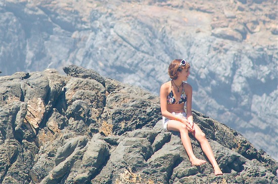 Girl on rocks