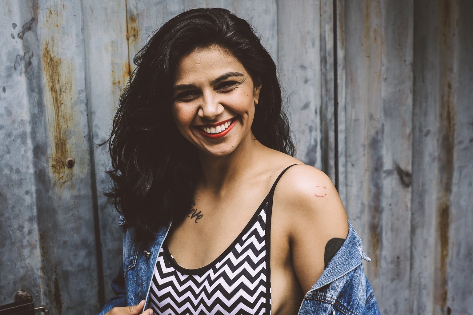 Girl smiling for a photo shoot