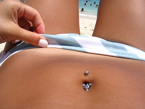Girl tanning