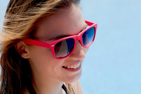 Girl wearing sunglasses