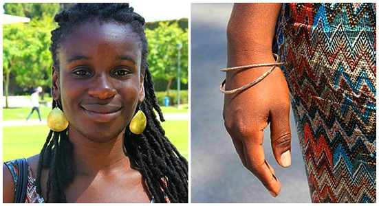 Gold accessories street fashion