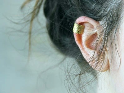 Gold ear cuff college street style trend