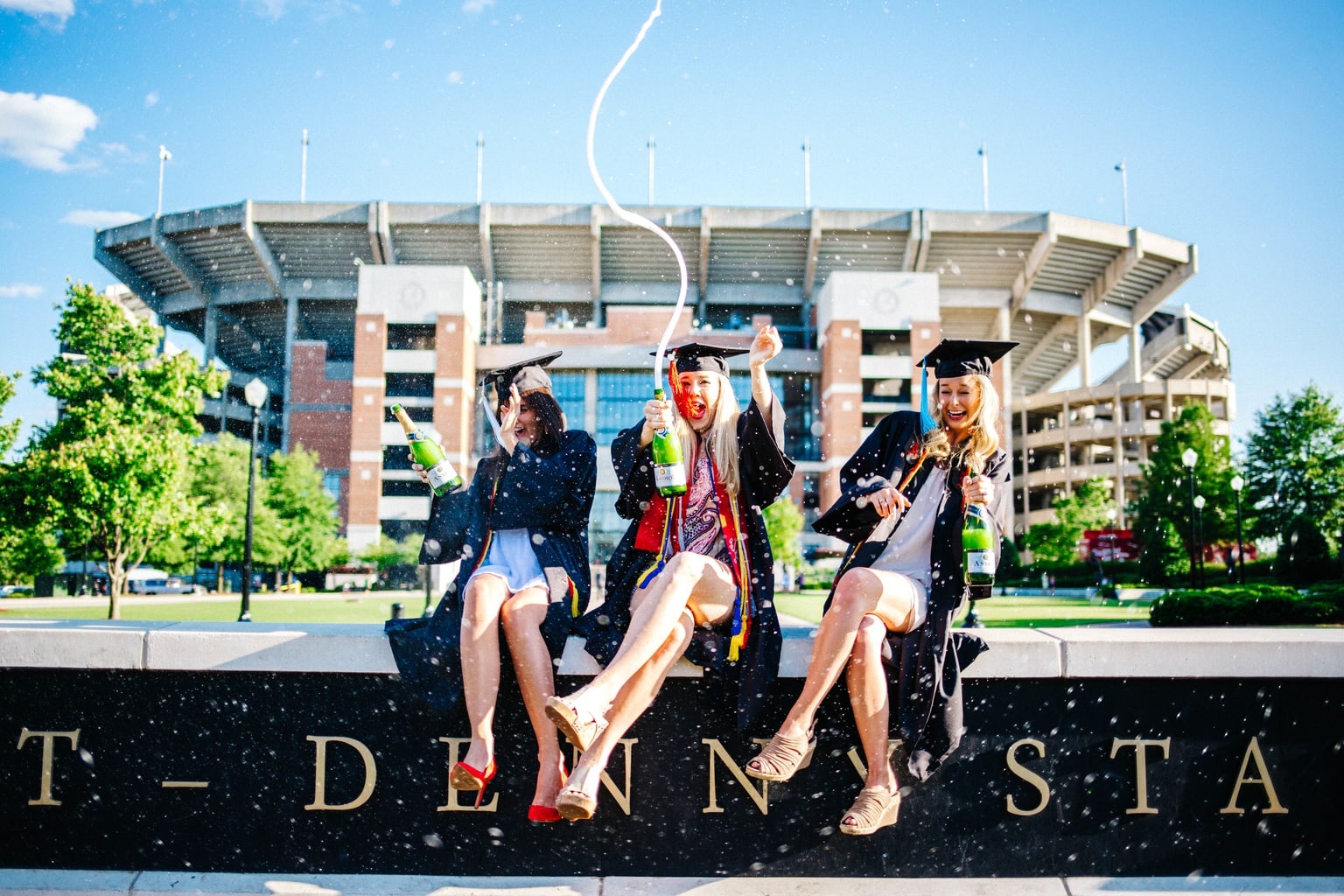 Women graduating from college