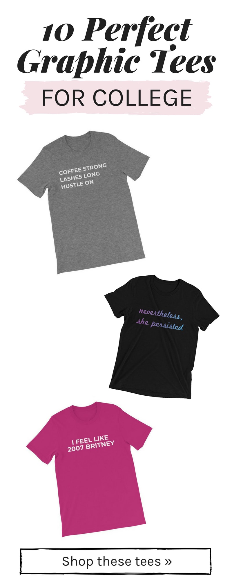 Cute graphic tees for college from Feel Great Goods