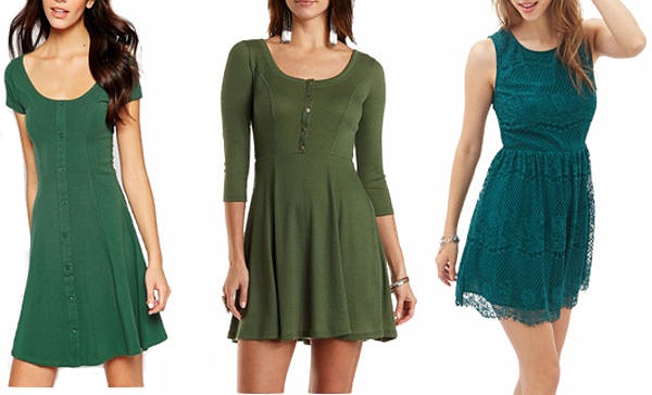 green night out dress