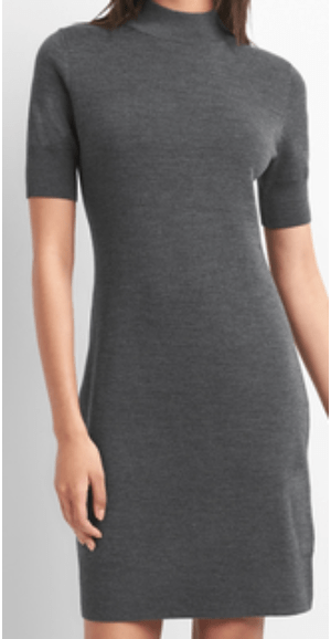 grey dress gap mockneck