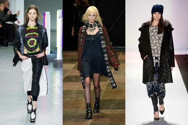 Grunge inspired fashion on the fall 2013 runways