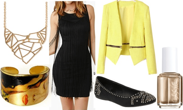 Gustav klimt fringe dress outfit