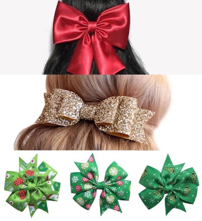 Hair bow holiday hairstyle