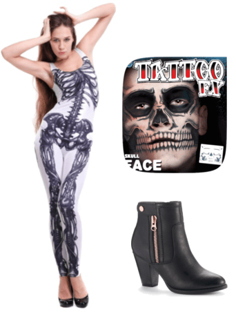 Skeleton halloween outfit idea