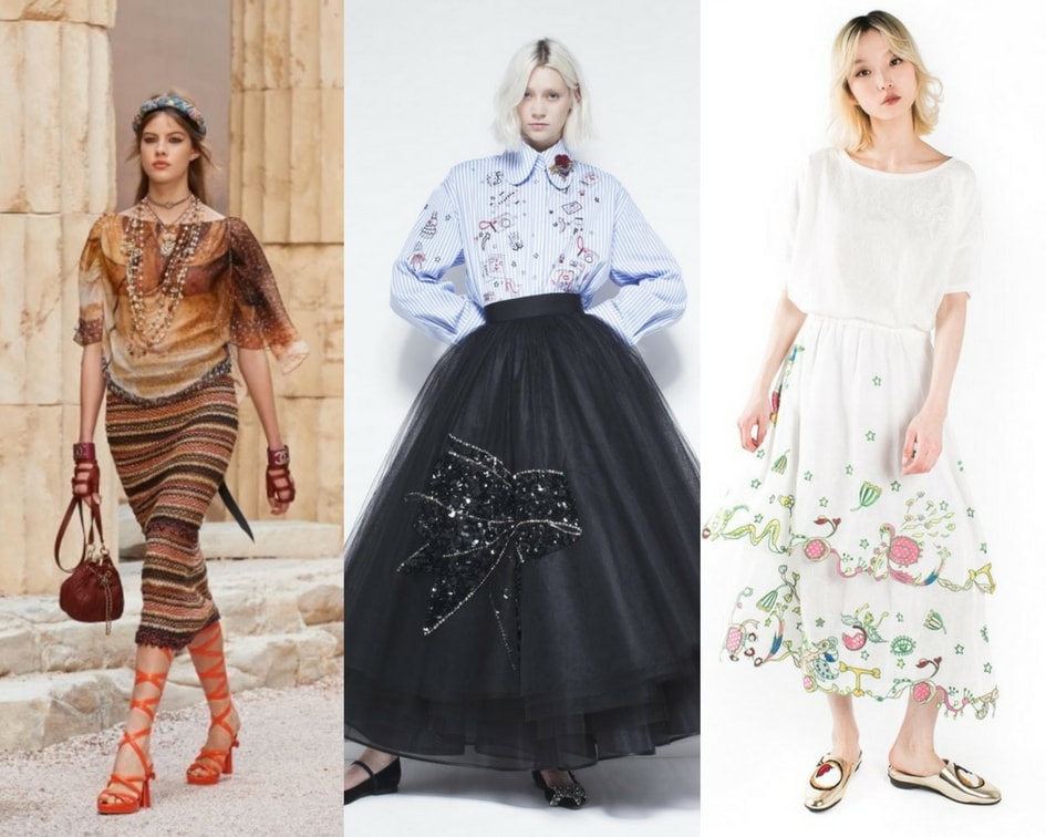 Header: embroidered skirts models