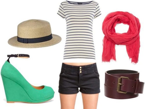 How to wear high waisted denim shorts