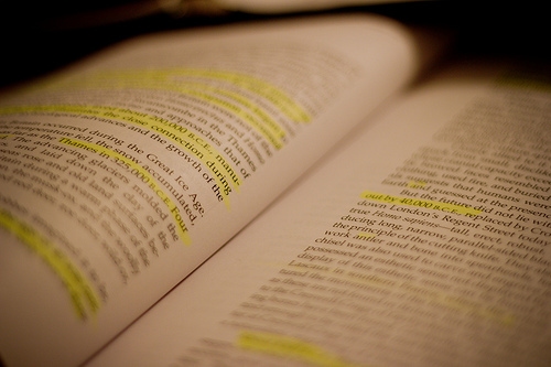 Highlighted book