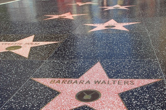 Stars on the Hollywood walk of fame