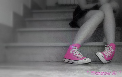 Hot pink converse