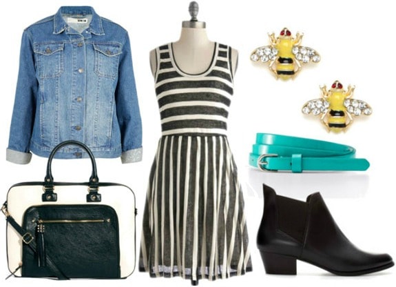 How to style a black and white striped dress day