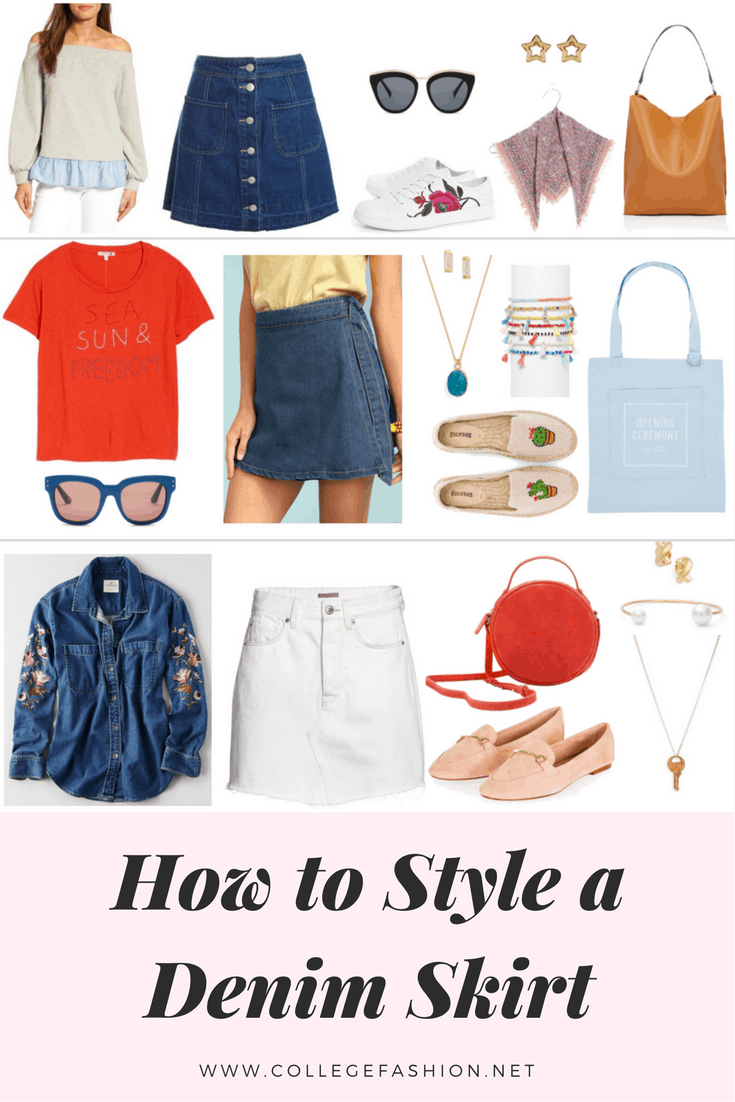 How to style a denim skirt: Outfit ideas for a modern take on the denim skirt trend