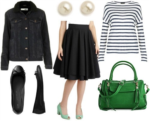 How to wear a full circle skirt for day