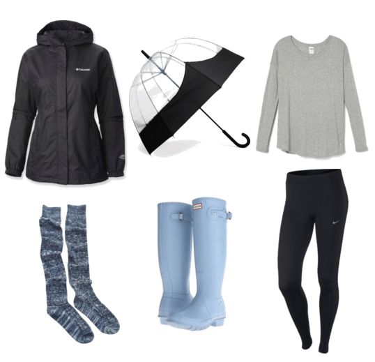 Hunter Boot Rainy Day Outfit