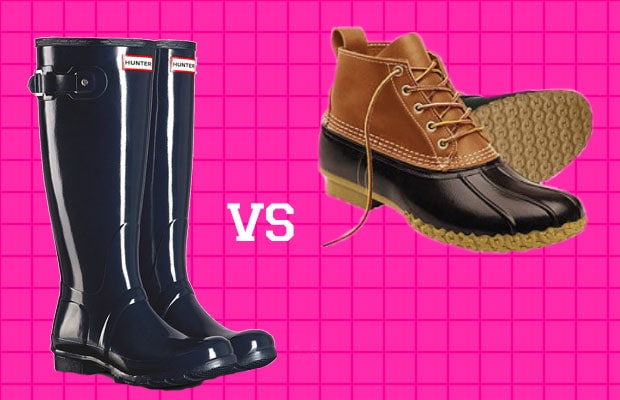 Hunter Boots vs. Bean Boots - College 