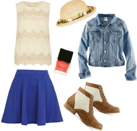 Fashion inspired by I Capture the Castle - town and country outfit