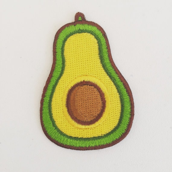Iron on avocado patch