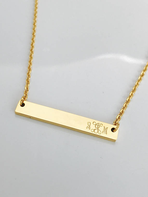 Monogram necklace from Etsy