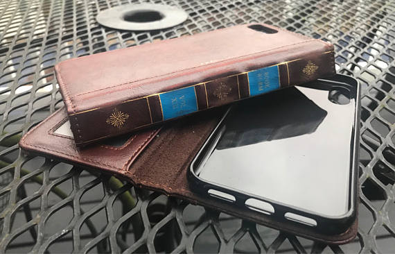 Leather bound book iPhone case